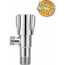 Mak-Su Maksu MK01 Çevirmeli Metal Taharet Musluğu Rezervuar Ara Musluk Wc Klozet Musluğu