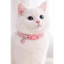 Esranın Dünyası Ayarlanabilir Zilli Pembe Kedi Boyun Tasması, Kullanımı Kolay