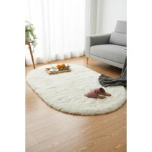 Lugmo Yolluk Krem Kaymaz Taban Peluş Oval
