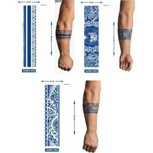 Airbrush Tattoo Aslan Çizgi 3 Adet Birden Yarı Kalıcı Şerit Bant Aylık Geçici Dövmeler
