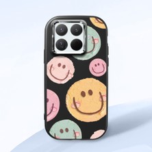 HONTINGA Xiaomi Mi 15T Pro ile Uyumlu Kılıfı Kamera Korumalı Düşüme Önleyici Basitlik Siyah Yumuşak Silikon Telefon Kılıfı Gülümseme Desenli K4-0043