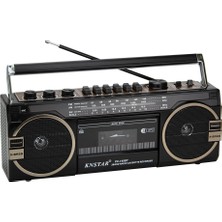 Flagen Müzik Seti Kasetçalar Fm Radyo USB Mp3 Player Siyah Bluetooth Hoparlör