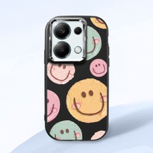 HONTINGA Redmi Note 13 Pro 4g ile Uyumlu Kılıfı Kamera Korumalı Düşüme Önleyici Basitlik Siyah Yumuşak Silikon Telefon Kılıfı Gülümseme Desenli K4-0043