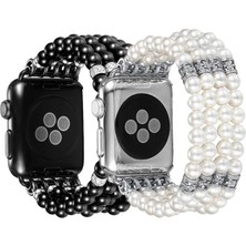 Onba Ally Apple Watch 7-8 45MM 6-5-4 44MM Full Boncuk Taşlı Kordon Kayış 3-2-1 42MM-( - OB3503-2318