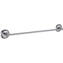 Primeaks 40 cm Krom Kaplama Metal Havluluk - Vidalı Duvar Tipi Banyo Havlu Askısı