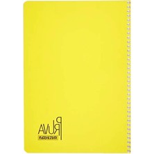 Esranın Dünyası A4 Büyüklüğünde Pet Spiralli Kareli Defter - 144 Yaprak, Sarı