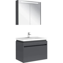 Kale Idea 2.0 65 Cm Parlak Antrasit Tek Çekmeceli Banyo Dolabı Takımı