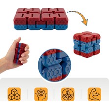 Pazarivo Taraftar Rengini Seç Fidget Cube - ( Bordo - Mavi ) - Dayanıklı Stres Küpü ve Konsantrasyon Aracı