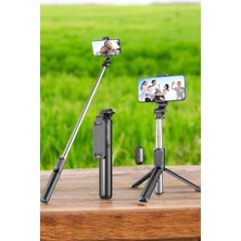 Onba Tripod Kablosuz Bluetooth Bağlantılı Selfie Çubuğu 360 Derece Dönebilen - OB6372-7817