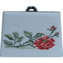 E38 El Işçiliği Kaneviçe Işi Pörtföy Çanta 19*14*5 cm - 6491