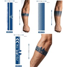 Airbrush Tattoo Aile 3 Adet Birden Yarı Kalıcı Şerit Bant Aylık Geçici Dövmeler