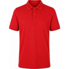 Trender 2127 Düz Pike Kırmızı Erkek Polo Yaka T-Shirt 26YL71L58019