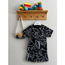 Junies Baby Dinozor Baskılı Yazlıkşortlu 2 Li Takım