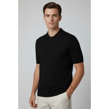 Yyz Store Polo Yaka Siyah Triko T-Shirt