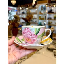 Roy King Full Bloom Pembe Tekli Çay Fincanı