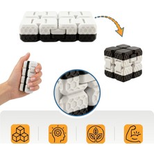 Pazarivo Taraftar Rengini Seç Fidget Cube - (Siyah - Beyaz) - Dayanıklı Stres Küpü ve Konsantrasyon Aracı