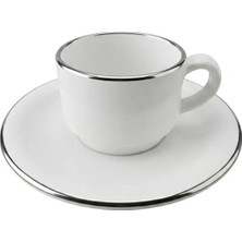 Layan Home Venüs 12 Parça 6 Kişilik 90 ml Kahve Fincan Takımı - Platin