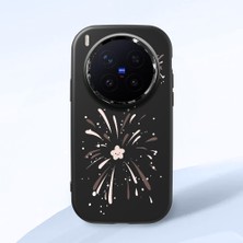 HONTINGA Vivo X300 Pro ile Uyumlu Kılıfı Kamera Korumalı Düşüme Önleyici Basitlik Siyah Yumuşak Silikon Telefon Kılıfı Fişek Desenli K4-0038