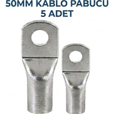 GWEST 50MM Kablo Pabucu 5 Adet Kalaylı Sıkmalı Tip