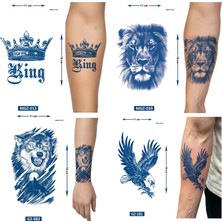 Airbrush Tattoo Yarı Kalıcı 4 Adet Birden Geçici Dövme 18X11 cm Aylık Kalıcı Set 2