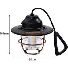Onba Dış Mekan Için Şık LED Fener – 4400MAH Pil Ipx4 Su Geçirmez Asılabilir - OB3338-9516