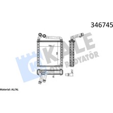 Kale Depomix Kalorifer Radyatörü Golf V-Plus-Octia 1.4-1.6-1.9-2.0-Passat 1.6-1.9-2.0 153X180X27  Ot Ac /-
