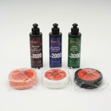 Plus Car Pluscar 3 Süngerli Acemi Detaycı Seti: As 1800 + As 2000 + As 3000 ve 3'lü Polisaj Süngeri (3X250 Ml)