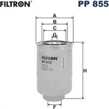 Filtron Depomix Yakit Filtresi Ford Ranger 2.5 D 99-02, 2.5 D 4x4 99-02, 2.5 Td 02-06, 2.5 Td 4x4 99-06, Toyota Corolla 1.8 D 83-89
