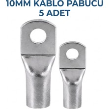 GWEST 10MM Kablo Pabucu 5 Adet Kalaylı Sıkmalı Tip