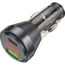 Onba Hoco NZ12B Unimpeded PD48W USB + Type-C Araç Çakmaklık Hızlı Şarj ALETI-(5775) - OB5528-6612