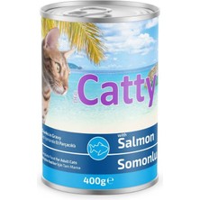 Catty Sos Içinde Somon Balıklı ve Alabalık Etli Kedi Konservesi 400 gr