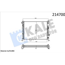 Kale Depomix Radyatör Albea 1.3 Jtd-Palio Ym-Strada 06 Ac 520X395X42 2 Sira Alb Sistem