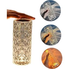 Onba Kristal Lamba Masa Lambası Şarjlı Masa Lambası Dokunmatik Sensör USB Şarjlı - OB7820-4521