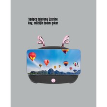 Onba Kablosuz Indüksiyonlu Telefon Tutucu ve Stereo Hoparlör – Şık ve Fonksiyonel  - OB7208-3512
