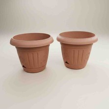Free Garden Saksı 1,6 Lt 2 Ad Kendinden Altlıklı Yonca Serisi No2 170X142