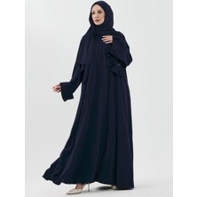 Kadeem Giyim Zalina Şal Abaya Takım - Lacivert