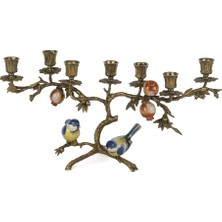 Mikasa Moor Bronz Kuş Nar Şamdan 48X24CM