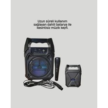 Onba 6.5 Inç Bluetooth Hoparlör Mikrofonlu Taşınabilir Karaoke ve Parti Sistemi - OB1979-7172