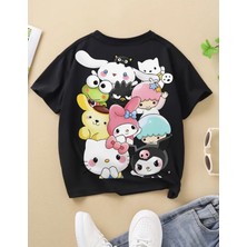 Nigrum Pardus Yeni Sezon Melody'nin Arkadaşları Sırt Baskılı %100 Pamuk Kız Çocuk T-Shirt