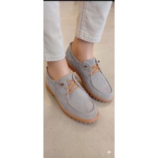 Bitangosu Modern Tasarım Bağcık Detaylı Süet Loafer