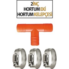 Trend Hause 2'inç T Hortum Eki ve 3 Adet Kelepçe