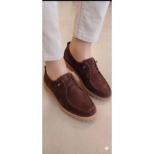 Bitangosu Modern Tasarım Bağcık Detaylı Süet Loafer