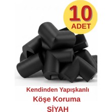 Renkli Duvarlar Kendinden Yapışkanlı 10 Adet Siyah Yumuşak Bebek Çocuk Köşe Koruma Masa Sehpa Mobilya Darbe Koruyucu
