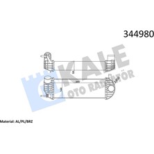 Kale Depomix Turbo Radyatörü Intercooler Kng 1.5 Dci 08 385X143X64 Al/pl/brz