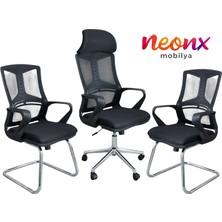 Neonx|arya Ofis Koltuk Takımı Modern Görünüm Sağlam Ergonomik Yapı