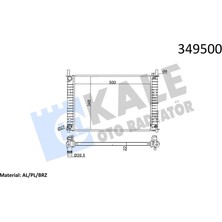 Kale Depomix Radyatör Fiesta Fusion 1.4tdci 02-06 500X354X20 Al-Pl-Brz