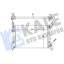 Kale Depomix Radyatör Fiat Grande Punto-Punto-Fiorino-Qubo 1.2 1.4 1.4 16V 05 mt Ac/nac 24MM Al/mknk 540X378X24