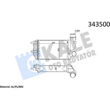 Kale Depomix Turbo Radyatörü Intercooler Ducato-Jumper-Boxer Al/pl/brz 295X202X62