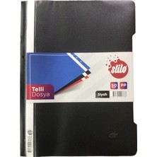 Stilo Telli Dosya Eco Siyah ( 10 Adet )