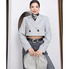Vess Moda Kadın Crop Blazer Ceket